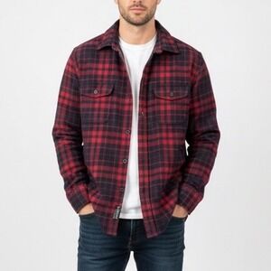 Crayers Heritage Flannels Mens Plaid Long Sleeve Button Up Shirt Size L